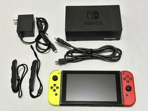 ★[中古] NS ニンテンドースイッチ 本体 ネオンイエロー/レッド バッテリー強化版 [動作確認済] NintendoSwitch HAC-001 2020年製★