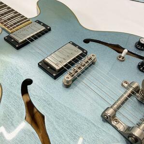 希少カラー！Epiphone LES-355 TE/Pelham Blue ビグスビー アーム エピフォン セミアコ プラハムブルー 中古の画像9