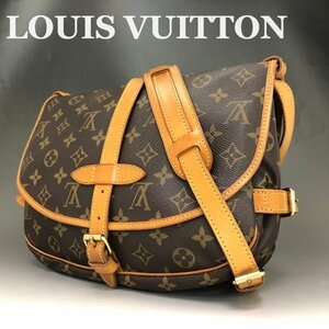 良品 LOUIS VUITTON ルイヴィトン モノグラム ソミュール 30 斜め掛け ショルダー バッグ M42256 メッセンジャー レア 正規品 最落無