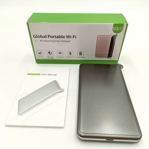 Global Portable Wi-Fi ポケットワイハイ グレーGLMU18A01 CLOUD AIR-WiFi AIR-U U2S 4G Roaming Free Hotspot 通電確認確認済