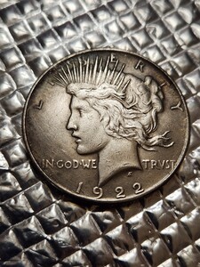 激レア，アメリカ 大型銀貨1922年リバティ両面ピースクイーンのエラーコインコレクター放出品。