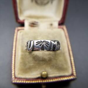 SHAYNES CHAYNES MALIBU cocos nucifera. tree Eternity 925 silver Vintage band ring 5.5g silver ring tropical jewelry Y10-Q