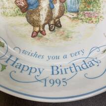 [11-77]ウェッジウッド ピーターラビット ケーキプレート 皿 1995 BIRTHDAY PLATE wedgwood 箱なし_画像3