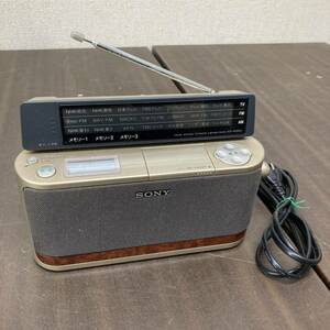 [11-139]SONY FM/AM ホームラジオ A101 ゴールド ICF-A100V ラジオ