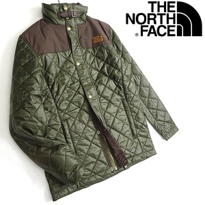 THE NORTH FACE ノースフェイス 新品 定2.4万 高耐久ナイロン キルティング ジャケット パデッドブルゾン DD50 KHA 90/S ▲037▼kkf018nf