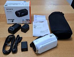 送料無料 SONY HDビデオカメラ Handycam HDR-CX670 ホワイト スペアバッテリーNP-FV70付 アクセサリーキット ACC-TCV7A