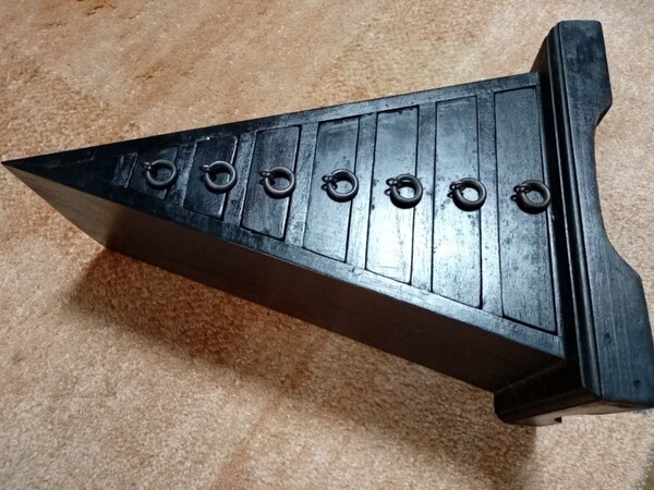 ◆珍品 三角 7つの引き出し 高さ40㎝ インテリア 小物入れ