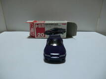 【tomica 旧No.20-7 NISSAN SKYLINE GT-R(R33) MADE IN CHINA製 サック箱付、現状品】 濃紫色ボディ_画像2