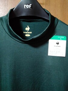 【新品未使用】ルコック le coq sportif 長袖シャツ ハイネック L 濃緑 裏起毛 インナー アンダー ★送料無料★