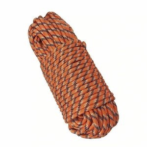 高品質 耐摩耗性 高強度 屋外緊急ロープ クライミングロープ30m 直径9mm オレンジD