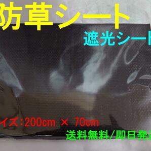 【送料無料】防草シート 遮光シート 200cm×70cm 草抑え 防草 ガーデニング 家庭菜園 日よけ 日除け サンシェード 防虫