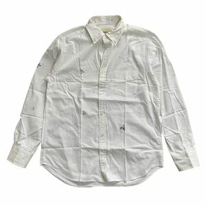 PAPAS パパス 柄入り BD 長袖シャツ M /国内古着　メンズ古着　ブランド古着