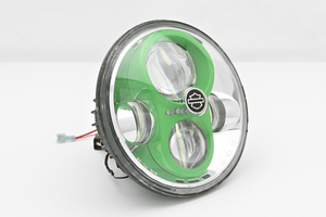 【ハーレー純正・加工有り】 デーメーカー 7インチ LED ヘッドライト / グリーン塗装