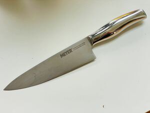 MEYER マイヤー クロモリ鋼　GERMAN CrMOV STEEL ICE HARDENED 約20cm 包丁 牛刀　シェフナイフ シルバーグレー ナイフ