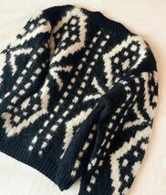 ヴィンテージ ** 極上ウールのハンドニットカーディガン vintage knit cardigan_画像2