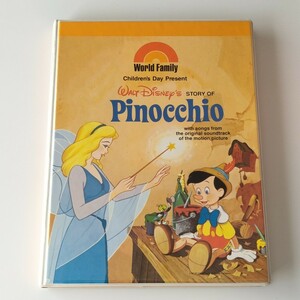 【カセット+英語絵本】DWE ディズニー ワールドファミリー/WALT DISNEY'S STORY OF PINOCCHIO ピノキオ/えほん/1990年代/WORLD FAMILY