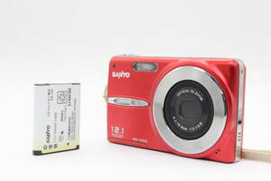 [ returned goods guarantee ] Sanyo Sanyo DSC-X1260 red 3x battery attaching compact digital camera s2855