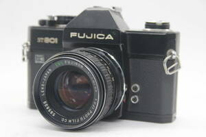 【返品保証】 フジフィルム Fujifilm FUJICA ST801 ブラック EBC Fujinon 55mm F1.8 ボディレンズセット s3608