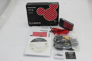 【極美品 返品保証】 【元箱付き】パナソニック Panasonic Lumix DMC-FP3 ディズニーモデル バッテリー付 コンパクトデジタルカメラ s3730