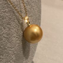 1円スタート パール ネックレス 18K Gold Plated 18KGP 鍍金 真珠 ゴールド necklace 46㎝ レディース メンズ ユニセックス 128_画像4