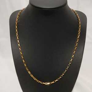 1円スタート あずきチェーン ネックレス 18K Gold Plated 18KGP 鍍金 ゴールド ロング necklace 48cm レディース メンズ ユニセックス 300