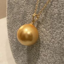 1円スタート パール ネックレス 18K Gold Plated 18KGP 鍍金 真珠 ゴールド necklace 46㎝ レディース メンズ ユニセックス 128_画像5