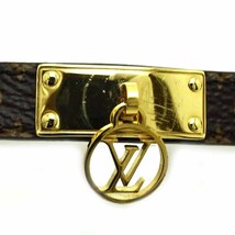 ［飯能本店］LOUIS VUITTON LV ルイ・ヴィトン ブラスレ ロゴマニア ＃19（最長） M4150E ブレスレット ブラウン×ゴールド DH77802_画像6