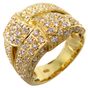 ［飯能本店］Non Brand ノンブランド K18YG 1.13ct ダイヤモンド デザイン リング・指輪 12号 レディース DH78150