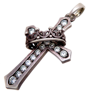 [. talent head office ]Justin Davis Justin Davis SV925 Cross with Crown pendant top silver 925 lady's DH78231