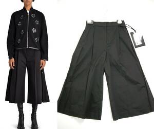 13万■サイズ38(S)■新品 本物■モンクレールGENIUS NOIR KEI NINOMIYAガウチョパンツ/ワイドパンツ/ブラック/レディースMONCLERジーニアス