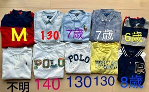 ラルフローレン10点セット　6歳7歳8歳110120130140 Tシャツポロシャツ長袖ポロ　ボタンダウンシャツ子供服キッズジュニア男の子女の子POLO