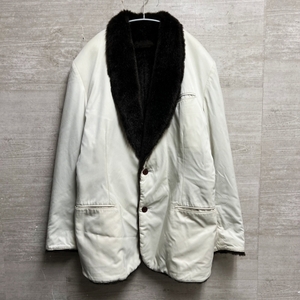 Jean Paul GAULTIER Jean-Paul Gaultier reversible mouton jacket Brown × white size50 [ middle eyes black b11]