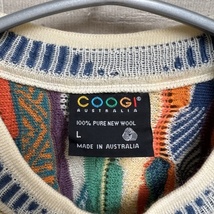  COOGI クージー ３D編みカラーニット size L マルチカラー【中目黒t11】_画像3