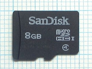 ★SanDisk microSDHC メモリーカード ８GB 中古★送料６３円～