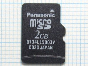 *Panasonic microSD memory card 2GB used * postage 63 jpy ~