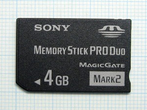 ★ＳＯＮＹ メモリースティック PRODuo ４ＧＢ 中古★送料６３円～