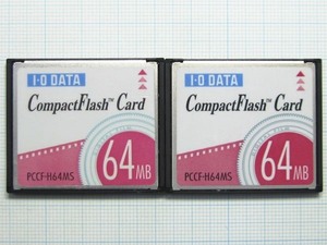 ★I・O DATA コンパクトフラッシュ ６４ＭＢ ２枚 中古★送料９４円～