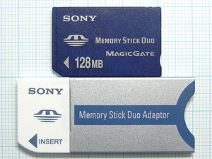 ★アダプタ付き SONY メモリースティック Duo １２８ＭＢ 中古★送料６３円～