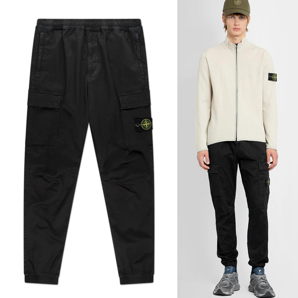 送料無料 11 STONE ISLAND ストーンアイランド 7915313L1 A0129 ブラック カーゴパンツ size 33