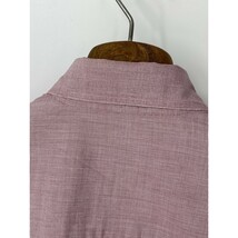 A8345/美品 春夏 ARMANI COLLEZIONI アルマーニコレツィオーニ コットン スナップダウン 長袖 カッターシャツ 39/15 3/4 M程 ピンク/メンズ_画像6