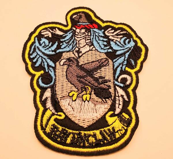 送料無料　ハリーポッター　アイロン　刺繍　ワッペン　レイヴェンクロー　紋章　アメリカン雑貨　スマアク