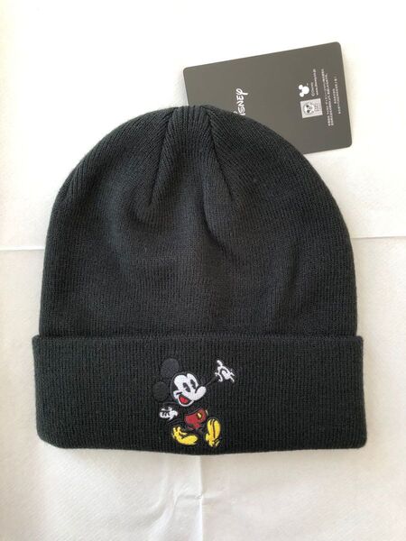 ワークマン Disney ディズニー ニットキャップ ニット帽 ミッキーマウス ブラック色