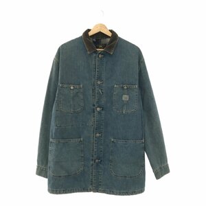 RRL ダブルアールエル 【men880AH】 90's デニムカバーオール 裏地ネル オンブレチェック コーデュロイ襟 三ツ星タグ 初期 USA製 AG