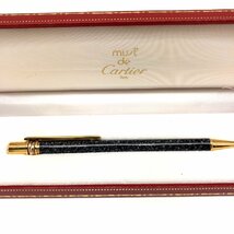 Cartier カルティエ 【5447D】 ボールペン トリニティ マーブル ST150108 ゴールド ブラック グレー 回転式 ツイスト式 筆記具_画像7