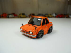 カスタムミニカー　トヨタ　スプリンタートレノ　TE27 レイズ　オレンジ　23