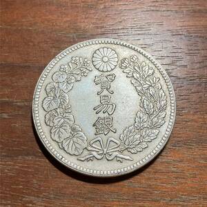9702,,,日本古銭　明治十年　貨幣　アンティークコレクションコイン　貿易銀