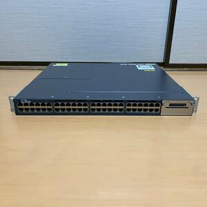 Cisco シスコ Catalyst 3560X WS-C3560X-48P-L / 48 PoE+ / IOS 15.2(4)E10 / 電源ケーブル・ラックマウント付