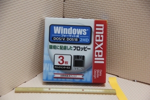 3.5インチ フロッピーディスク 2HD FD 未使用 3枚 未使用 日立マクセル Windows フォーマット済み ディスク 日本製