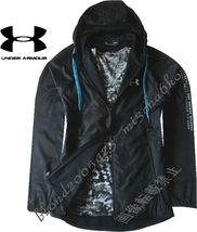 ■新品【UNDER ARMOUR】アンダーアーマー 左腕BIGロゴ Armour Fleece＆STORM耐久撥水 保温高 機能 ジャケット■BK/XXL_画像1