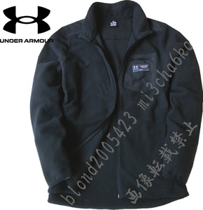 ■新品【UNDER ARMOUR】アンダーアーマー ゴルフに最適 UAマイクロフリース保温 フルZIPジャケット■BK/XL